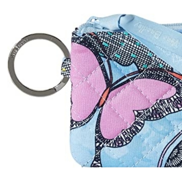 Vera Bradley Cotton Zip ID Case Wallet Butterfly By - Picture 3 of 5